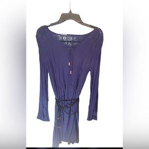 Navy Blue Long Sleeve Dress